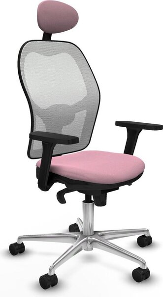 Sedia da ufficio con poggiatesta Piqueras y Crespo 3D086N1 Rosa