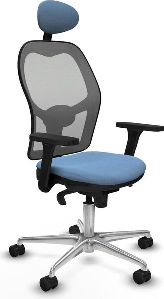 Sedia da ufficio con poggiatesta Piqueras y Crespo 3D086N1 Blu cielo