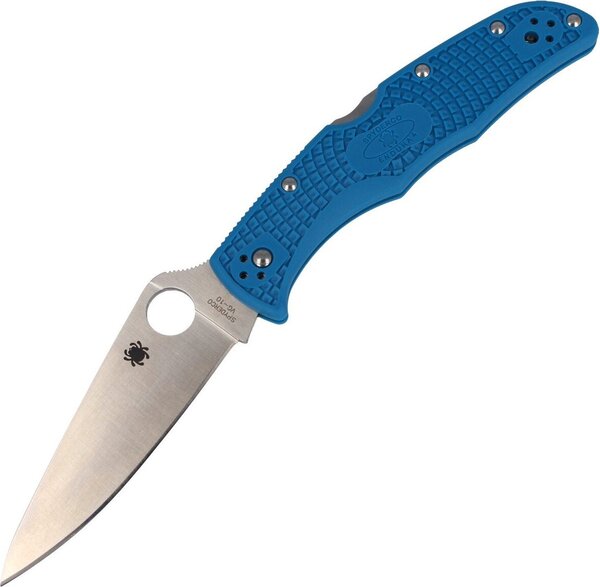 Spyderco Endura 4 FRN Blue Flat Ground Plain coltello (