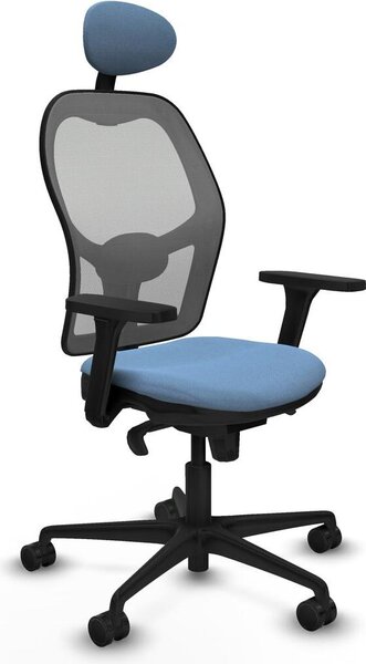 Sedia da ufficio con poggiatesta Piqueras y Crespo 3D036N1 Blu cielo