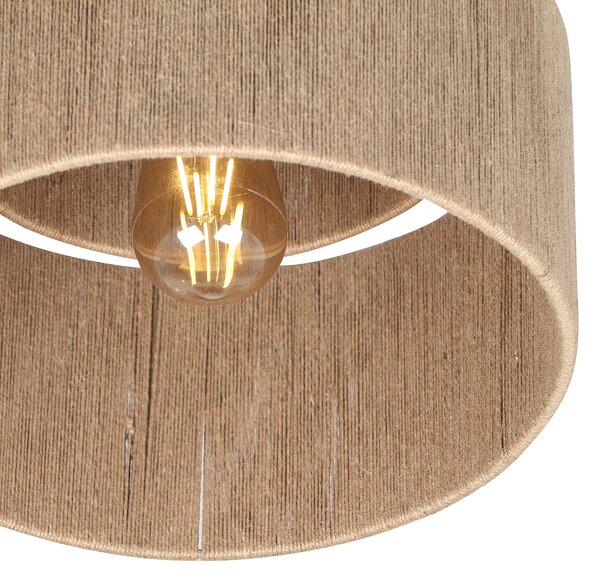 Plafoniera Japandi marrone con corda - Smille
