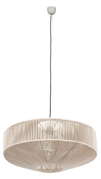 Lampada a sospensione Japandi corda marrone 61cm - Svea