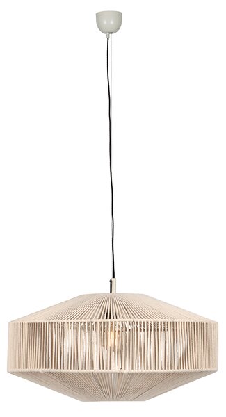 Lampada a sospensione Japandi corda marrone 61cm - Svea