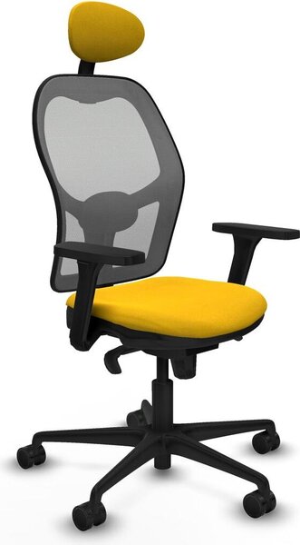 Sedia da ufficio con poggiatesta Piqueras y Crespo 3D036N1 Giallo