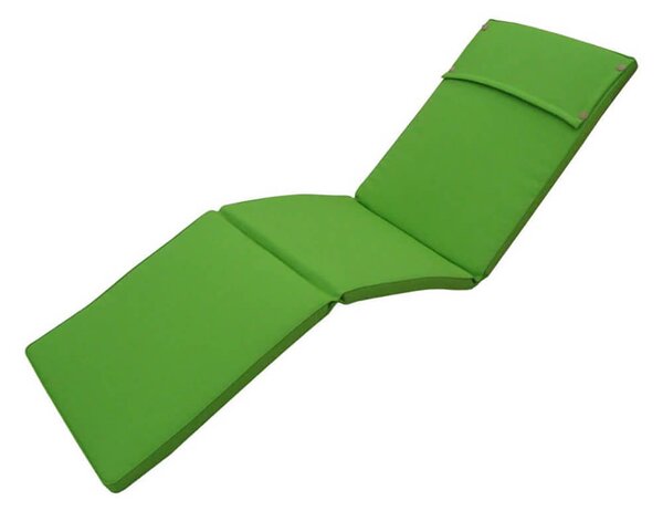 Cuscino in poliestere sfoderabile e impermeabile 194,5x59 cm per lettino - Green