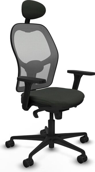 Sedia da ufficio con poggiatesta Piqueras y Crespo 3D036N1 Nero
