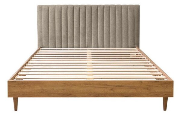 Letto matrimoniale beige/naturale con griglia 180x200 cm Oceane - Bobochic Paris