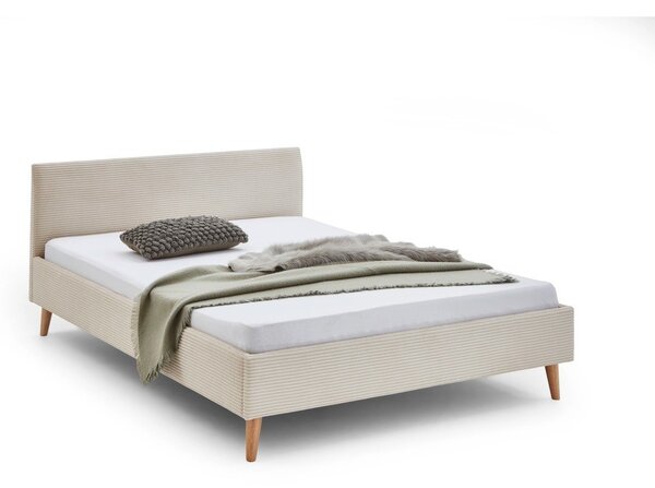 Letto matrimoniale imbottito beige rete non inclusa 140x200 cm Wicki – Meise Möbel