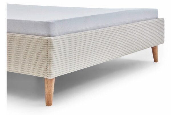 Letto matrimoniale imbottito beige rete non inclusa 140x200 cm Wicki – Meise Möbel