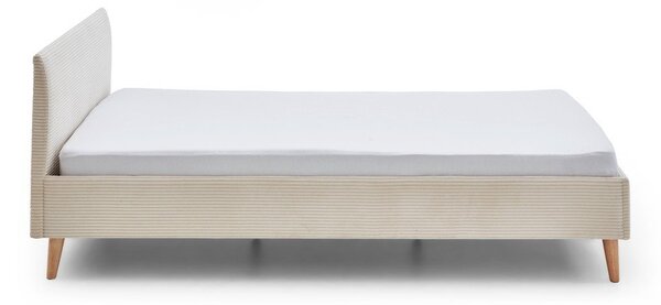 Letto matrimoniale imbottito beige rete non inclusa 140x200 cm Wicki – Meise Möbel