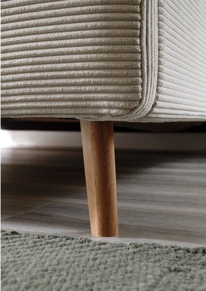 Letto matrimoniale imbottito beige rete non inclusa 180x200 cm Mattis Cord – Meise Möbel