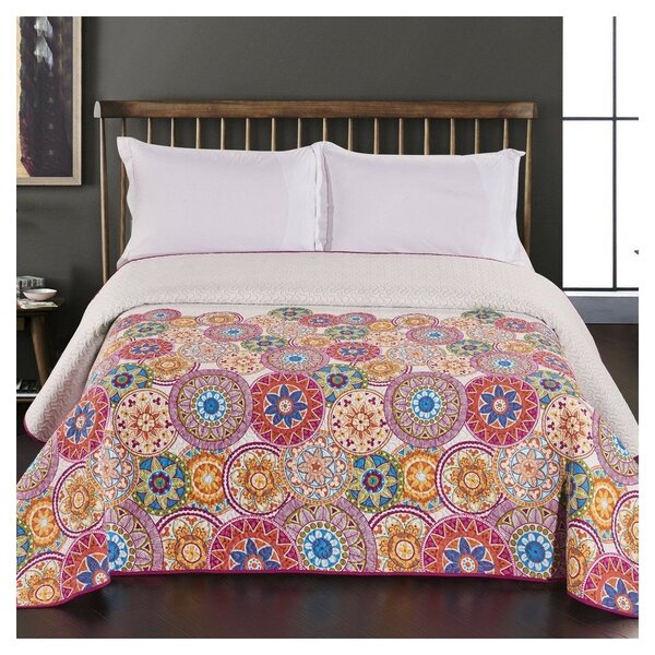 Copriletto reversibile in microfibra fucsia , 170 x 270 cm Bibi - DecoKing