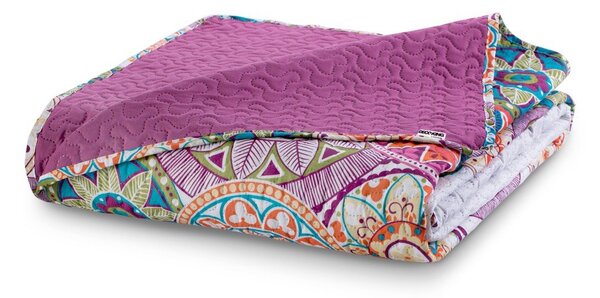 Copriletto reversibile in microfibra fucsia , 170 x 270 cm Bibi - DecoKing