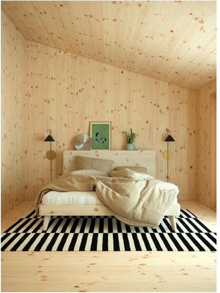 Letto matrimoniale in legno di pino con griglia 160x200 cm Retreat - Karup Design