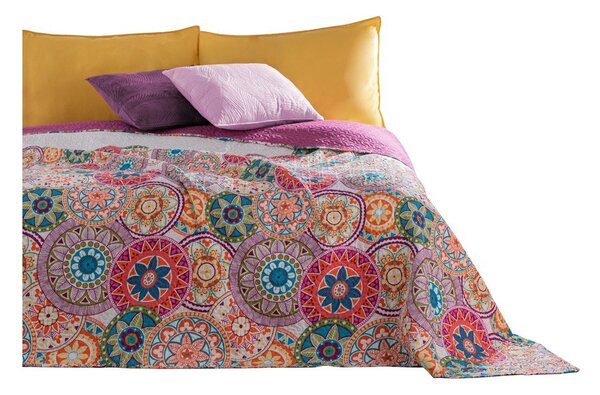 Copriletto reversibile in microfibra fucsia , 170 x 270 cm Bibi - DecoKing