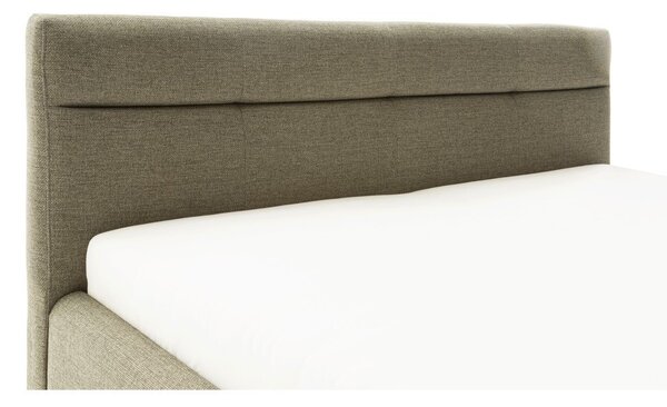 Letto matrimoniale imbottito verde con contenitore con rete inclusa 160x200 cm Lotte – Meise Möbel