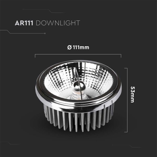 LED Faretto da incasso LED/20W/230V 6400K diametro 11 cm cromo lucido