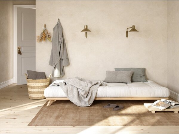 Letto singolo in legno di pino con griglia 90x200 cm Senza - Karup Design