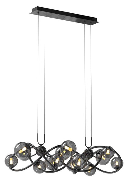 Wofi 7014-1405 - Lampadario LED a sospensione con filo NANCY 14xG9/3,5W/230V nero/cromo