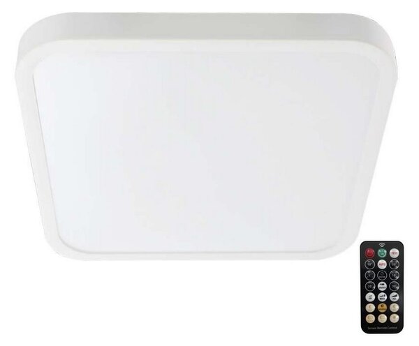 Plafoniera LED bagno con sensore 36W 230V IP44 4000K 42x42 cm + telecomando