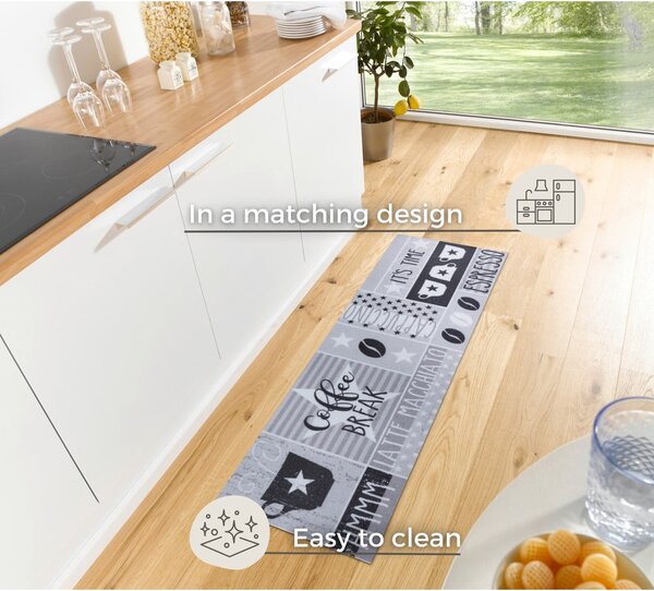 Tappeto grigio 50x150 cm Its Time for Espresso - Hanse Home