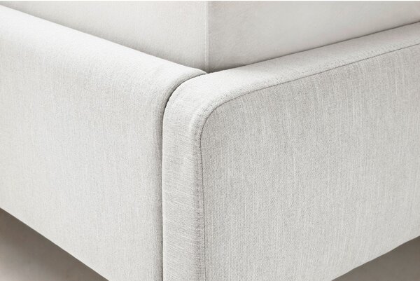 Letto matrimoniale imbottito grigio chiaro con contenitore con rete inclusa 180x200 cm Lotte – Meise Möbel