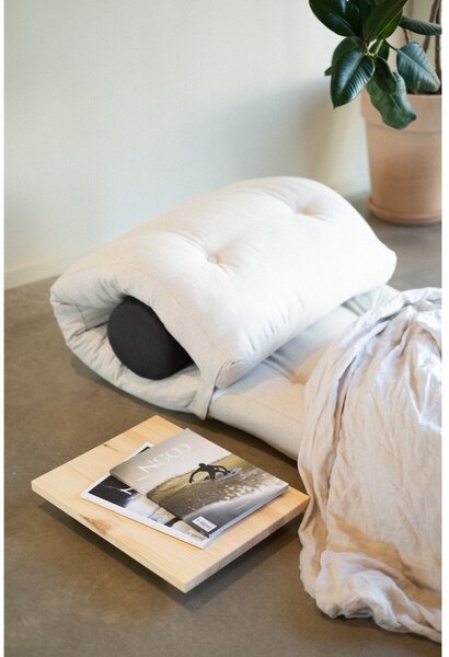 Materasso futon grigio-beige 70x200 cm Wrap Linen Beige/Dark Grey - Karup Design