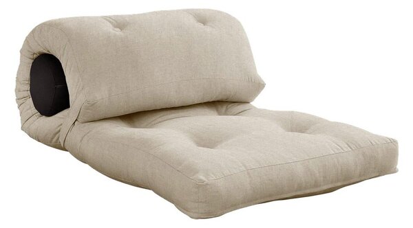 Materasso futon grigio-beige 70x200 cm Wrap Linen Beige/Dark Grey - Karup Design