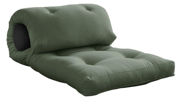 Materasso futon verde-grigio 70x200 cm Wrap Olive Green/Dark Grey - Karup Design