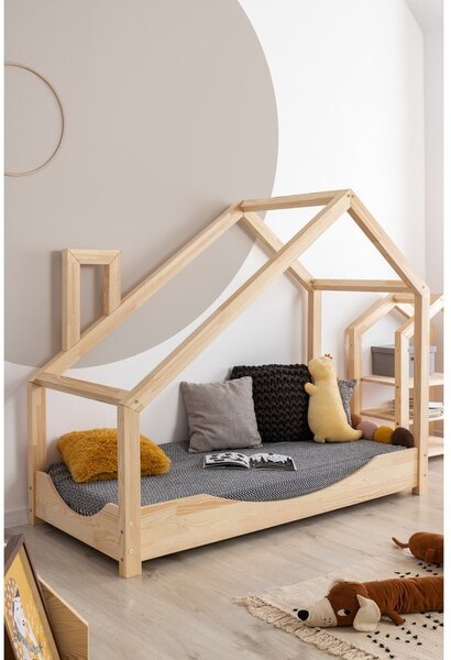 Letto da casa in legno di pino lma, 90 x 200 cm Luna E - Adeko