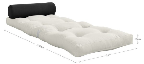 Materasso futon grigio-beige 70x200 cm Wrap Linen Beige/Dark Grey - Karup Design