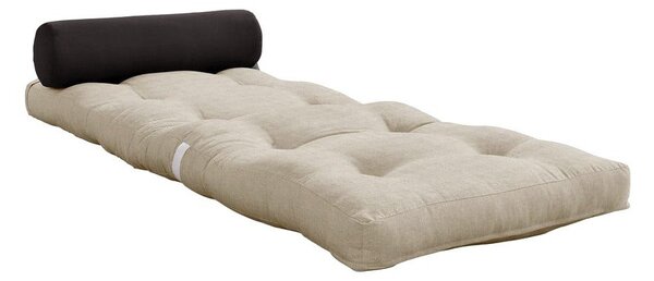 Materasso futon grigio-beige 70x200 cm Wrap Linen Beige/Dark Grey - Karup Design
