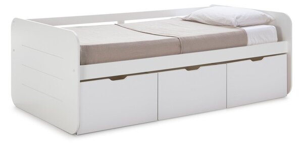 Letto per bambini bianco con contenitore 90x190 cm Abbott - Marckeric