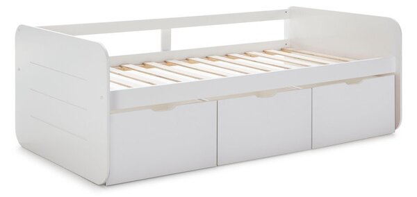 Letto per bambini bianco con contenitore 90x190 cm Abbott - Marckeric