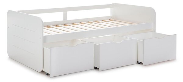 Letto per bambini bianco con contenitore 90x190 cm Abbott - Marckeric