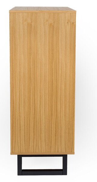 Cassettiera in rovere decorato, 40 x 123 cm Camden Herringbone - Woodman