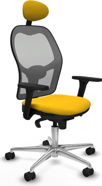 Sedia da ufficio con poggiatesta Piqueras y Crespo 3D086N1 Giallo