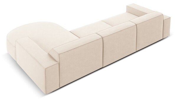 Divano angolare in velluto beige (angolo destro) Jodie - Micadoni Home