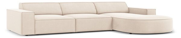 Divano angolare in velluto beige (angolo destro) Jodie - Micadoni Home