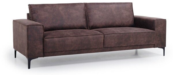 Divano marrone con rivestimento in finta pelle 224 cm Copenhagen – Scandic