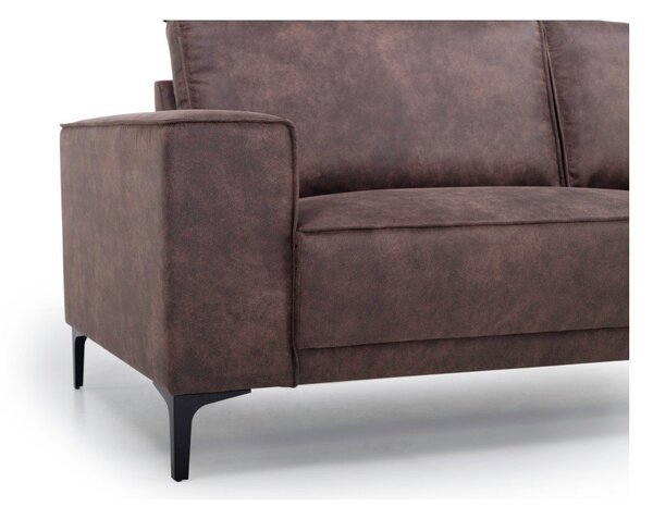 Divano marrone con rivestimento in finta pelle 224 cm Copenhagen – Scandic