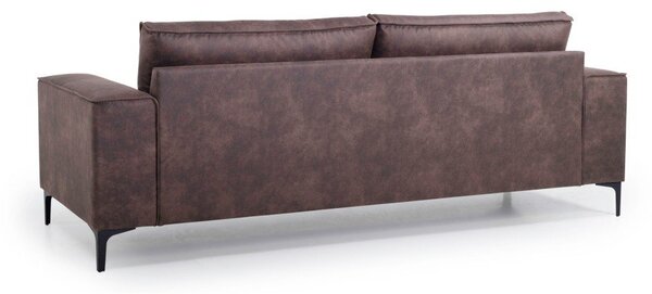 Divano marrone con rivestimento in finta pelle 224 cm Copenhagen – Scandic