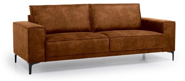 Divano marrone cognac con rivestimento in finta pelle 224 cm Copenhagen – Scandic