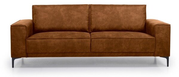 Divano marrone cognac con rivestimento in finta pelle 224 cm Copenhagen – Scandic