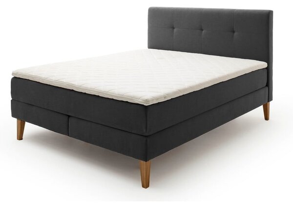 Letto boxspring color antracite 180x200 cm Stockholm – Meise Möbel
