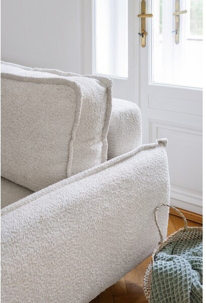 Divano letto in tessuto bouclé grigio 215 cm Patti - Bonami Selection
