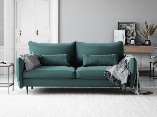 Divano letto verde petrolio con contenitore Vermont - Cosmopolitan Design