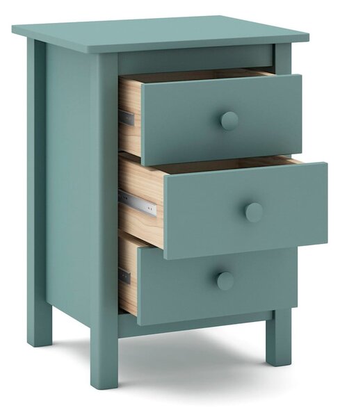 Comodino per bambini in legno di pino color petrolio Max - Marckeric