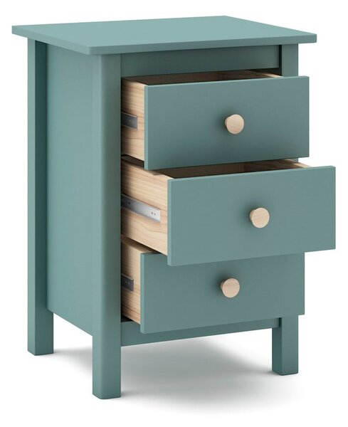 Comodino per bambini in legno di pino color petrolio Max - Marckeric
