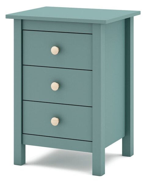 Comodino per bambini in legno di pino color petrolio Max - Marckeric